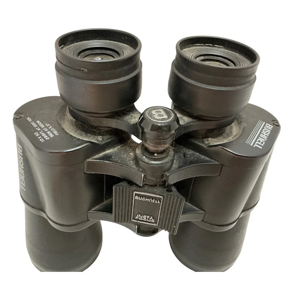 Bushnell Vintage Binoculars Insta-Focus Black 10x50 Outdoor Sports Gear
